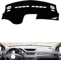 leather dashboard cover Compatible with Peugeot 308 2012-2014，dash cover（black）