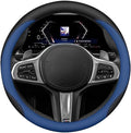 Leather Steering Wheel Cover 15 Inches Car Steering Wheel Cover Stretchy Easy Installation Durable Breathable Non-Slip for Honda Civic Accord Fit CRV HRV Pilot Odyssey Accessories -Blue