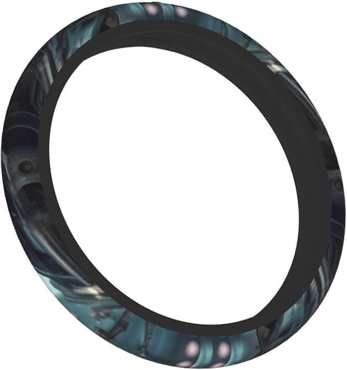 Future Robot Steering Wheel Cover. Car Decor,Anti-Slip,Sweat Absorption,Easy Carry, Universal 15 Inch