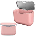 MAIBAOYUAN Car Trash Can with Lid, Leakproof Auto Garbage Bin, Waterproof Car Trash Bag Holder with PU Leather Top for Back of Seat/Door, Fit for SUVs, Sedans, Trucks Pink