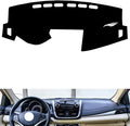leather dashboard cover Compatible with Toyota Yaris L 2016-2022，dash cover（black）