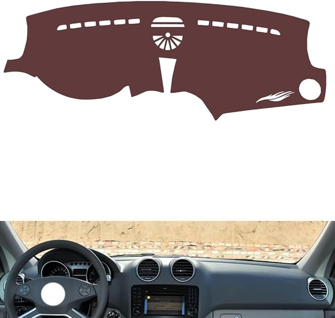 Leather Dashboard Cover Compatible with Mercedes GL 2006-2011，Dash Cover, Non-Slip Dash Cover, Dash mat Dashboard Cover, Interior Dash Covers