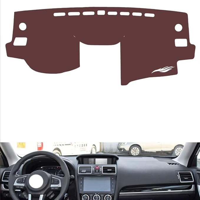 Leather Dashboard Cover Compatible with SubaruSubaru New Forester 2013-2018，Dash Cover, Non-Slip Dash Cover, Dash mat Dashboard Cover, Interior Dash Covers