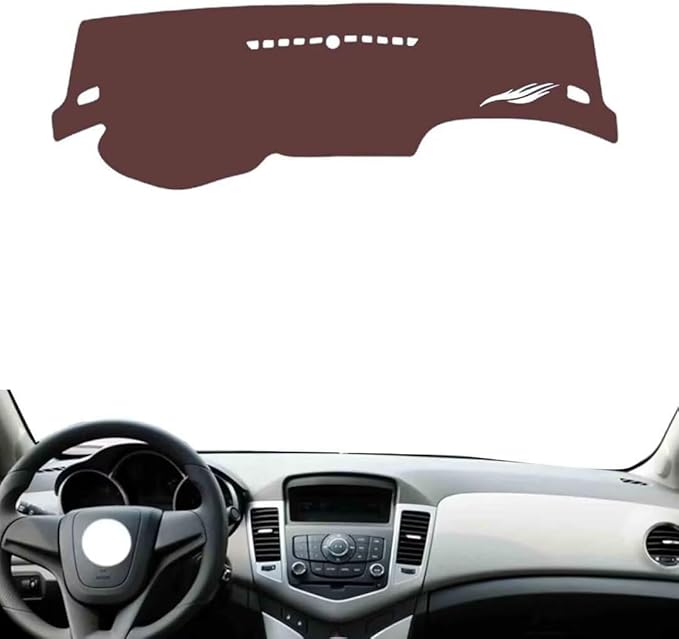 Leather Dashboard Cover Compatible with Chevy Classic Cruze (NO Storage Box 2009-2015，Dash Cover, Non-Slip Dash Cover, Dash mat Dashboard Cover, Interior Dash Covers