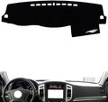 leather dashboard cover Compatible with Mitsubishi pajero（No speaker） 2007-20，dash cover（black）