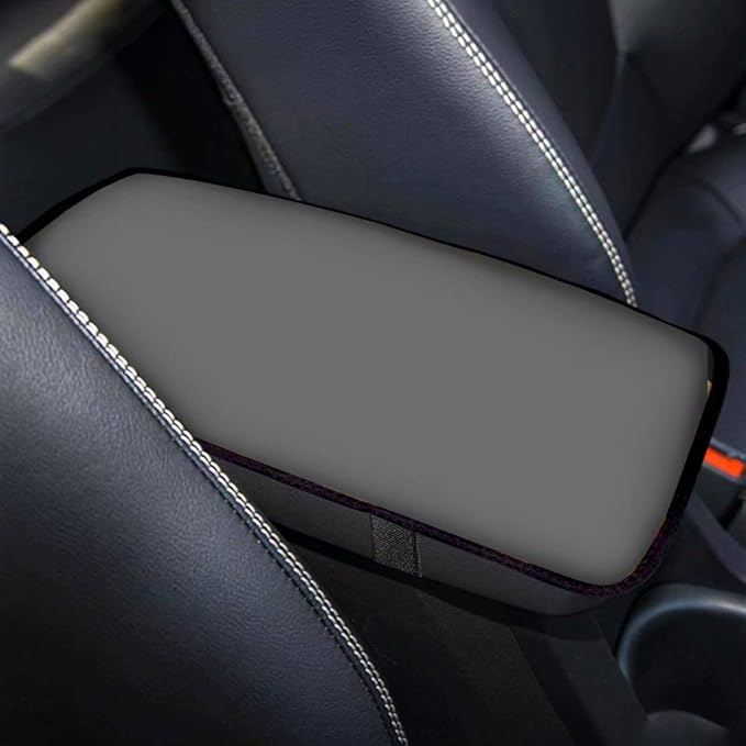 Grey Car Center Console Cover Car Armrest Cover Auto Arm Rest Cushion Pads Center Console Armrest Protector Fit for Most Vehicle, SUV, Truck Car Accessories for Women
