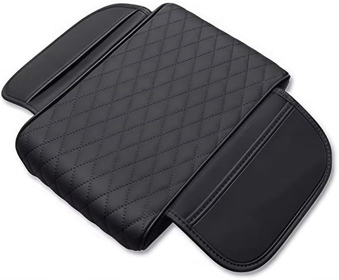 Car Armrest Cushion for Buick Enclave 2008–2025 2026 C1XX,Multifunctional Car Armrest Heightening Pad,Car Center Console Cover,Waterproof Nappa Leather Arm Rest Protector,Black