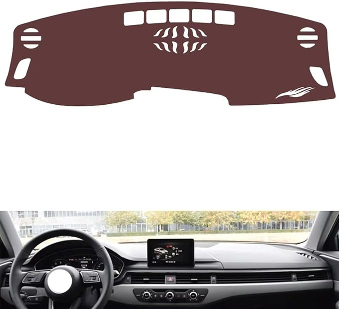 Leather Dashboard Cover Compatible with Audi S5/RS5 2017-2022，Dash Cover, Non-Slip Dash Cover, Dash mat Dashboard Cover, Interior Dash Covers
