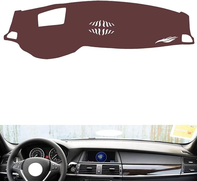 Leather Dashboard Cover Compatible with BMW X5（HUD） 2008-2013，Dash Cover, Non-Slip Dash Cover, Dash mat Dashboard Cover, Interior Dash Covers