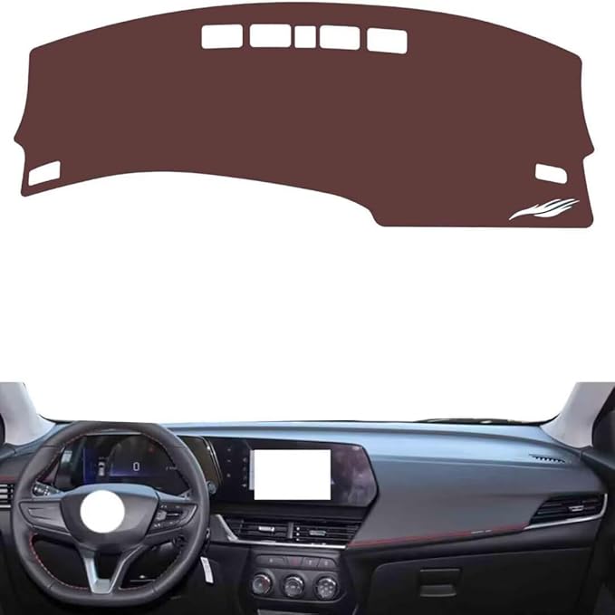 Leather Dashboard Cover Compatible with Chevy Trax RS（No Warning Light） 2022-2023，Dash Cover, Non-Slip Dash Cover, Dash mat Dashboard Cover, Interior Dash Covers