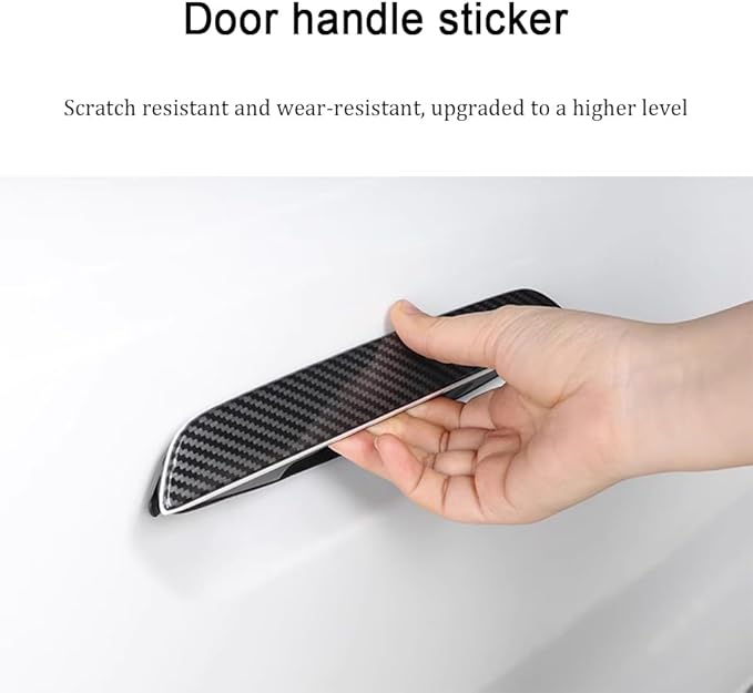 Car Exterior Door Handle Sticker Compatible with BMW X3 M50 xDrive 2025 2026, Door Handle Protector Trim (Carbon Fiber Pattern)