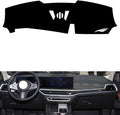leather dashboard cover Compatible with BMW X7 (No hud) 2023-2024，dash cover（black）