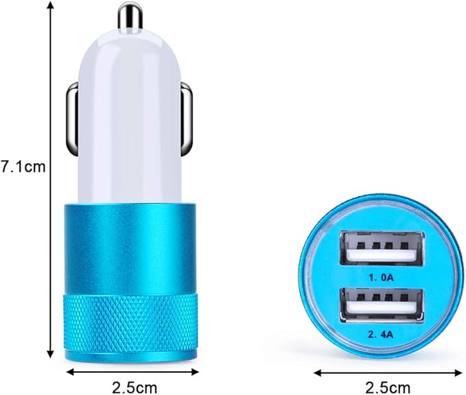Car Charger, Sicodo 3.4A 2 Pack USB Smart Port Charger Compatible with iPhone 17 16 15 14 13 12 SE X 11 Pro, Pro Max, Plus, Samsung Galaxy S26 S25 S24 S23 S22 Plus Note 20, LG, Pixel, iPad Pro