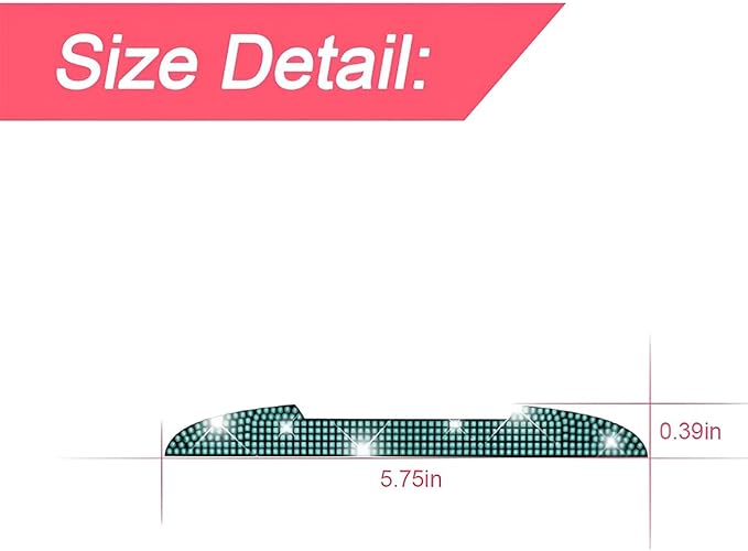 4PCS Bling Car Rear View Mirror Anti-Scratch Stickers Protector, Rhinestone Auto Door Handle Edge Guards, Crystal Anti-Collision Strip Decal, Car Exterior Decoration Accessories for Women (Light Blue)