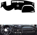 leather dashboard cover Compatible with HyundaiHyundai NEW Santafe（HUD） 2019-2023，dash cover（black）