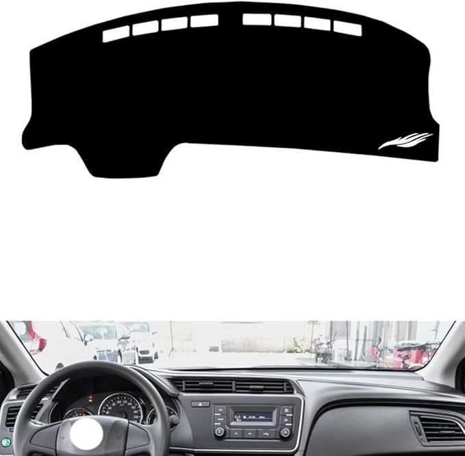 leather dashboard cover Compatible with HONDA Gienia，dash cover（black）