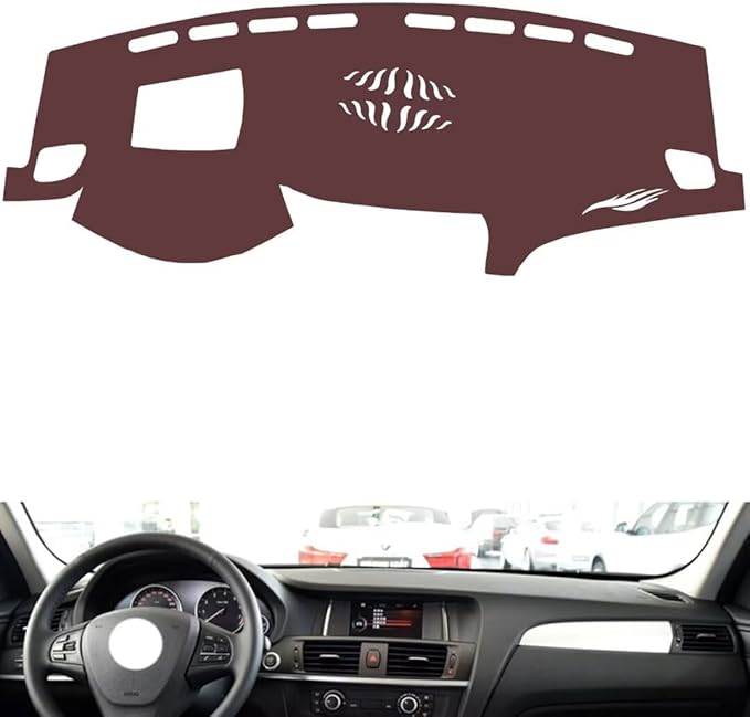 Leather Dashboard Cover Compatible with BMW X4 (HUD 2014-2016，Dash Cover, Non-Slip Dash Cover, Dash mat Dashboard Cover, Interior Dash Covers