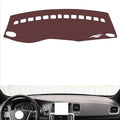 Leather Dashboard Cover Compatible with Volvo S60 2011-2019,Dash Board Cover mat Anti-Slip Sun-Proof and dust-Proof(Brown)