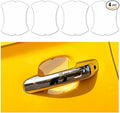 Car Door Handle Cup Scratch Protector, 4PCS 3D Carbon Fiber Vehicle Handle Bowl Sticker, Automotive Exterior Door Cup Protection Decal, Universal for SUV Caravan Automobile (Transparent)