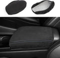 1 Piece Car Armrest Cushion Pad Memory Foam Center Console Armrest Cover Cushion Compatible with Hyundai Elantra 2021-2024 Accessories(Blue Line Stitches)