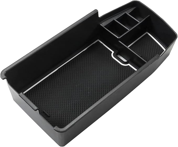SKTU Update 2022 2023 Chevy Bolt EV EUV Center Console Organizer Insert ABS Black Materials Tray Secondary Storage Box Latest Chevy Bolt EUV 2023 Accessories with Coin and Sunglasses Holder (White)
