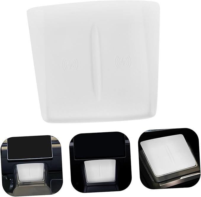 Zerodeko Charging Silicone Mat for Non- Center Console Pad Easy Installation Silicone Mobile Phone Holder White Interior Accessory