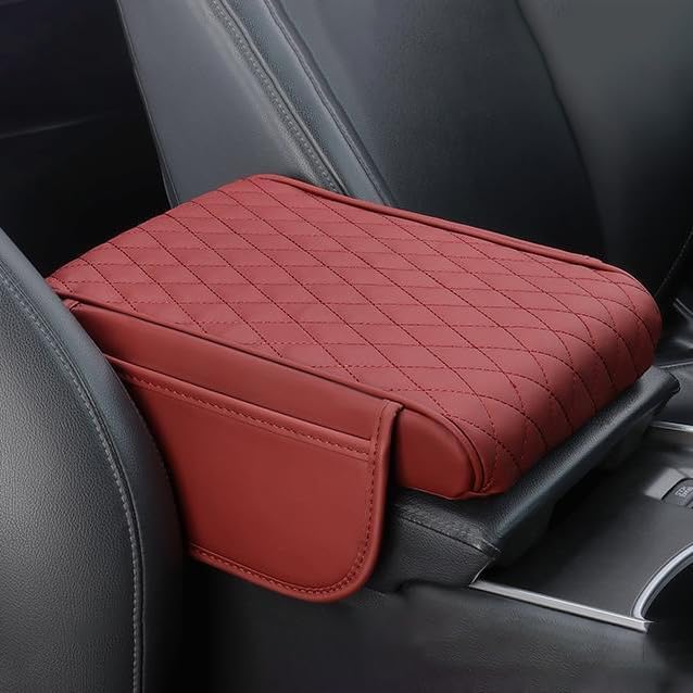 Cover Center Console for VW Touareg I (Typ 7L) 2002 2003 2004 2005 2006 2007 2008 2009 2010, Console Cover Protective Car Center Console Cushion Pad Anti-Scratch Car Accessories,Red-Style 1