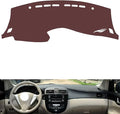 Leather Dashboard Cover Compatible with Nissan Tiida（Half Covered） 2016-2023，Dash Cover, Non-Slip Dash Cover, Dash mat Dashboard Cover, Interior Dash Covers