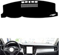 Leather Dashboard Cover Compatible with Volvo S90 2017-2025，Dash Cover（Black）