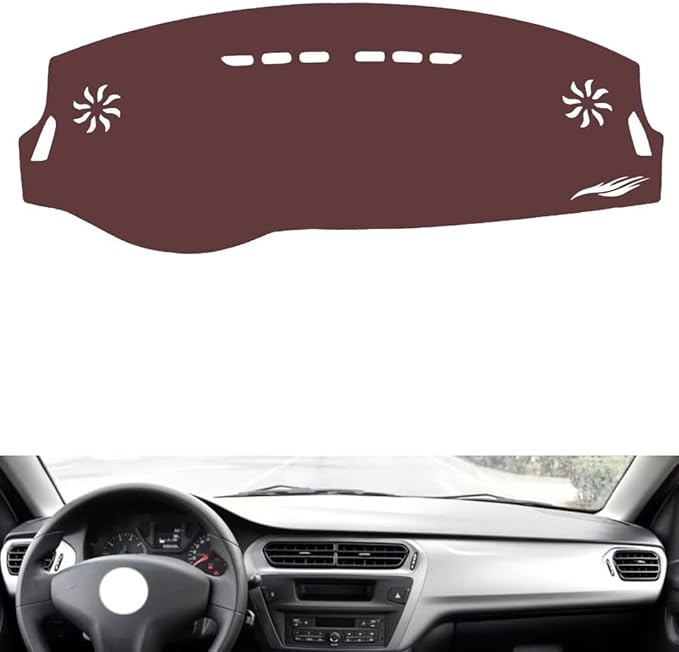 Leather Dashboard Cover Compatible with Citroen Elysee 2014-2018，Dash Cover, Non-Slip Dash Cover, Dash mat Dashboard Cover, Interior Dash Covers