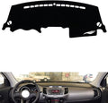 leather dashboard cover Compatible with KIA Sportage（Full coverage） 2011-2016，dash cover（black）