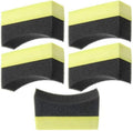 Dura Dressing Tyre Meguiars Tyre Gel Tire Dressing Applicator Automotive Car Detailing Sponge Washer Curved Foam Cleaning Tool 5pcs
