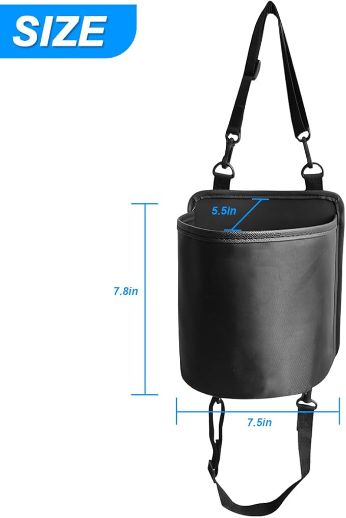 BESULEN Car Seat Side Large Cup Holder, Hanging Storage Bag for Drink Water Bottle Baby Stuff, Multi-Functional Auto Organizer with Waterproof Liner, Universal Car Accessories Road Trip Essentials