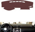 Leather Dashboard Cover Compatible with VW Magotan（no Speakers、Sensor） 2007-2016,Dash Board Cover mat Anti-Slip Sun-Proof and dust-Proof(Brown)