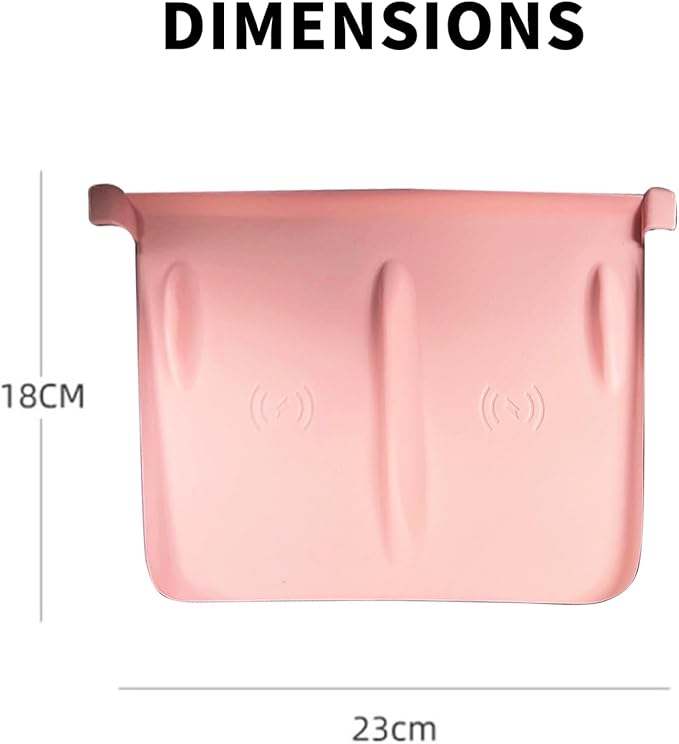 Upgrade fit Tesla Model (Y2019-2023) Center Console Wireless Charger Mat - Silicone Cover with Wireless Charging Phone Pad, Interior Accessories for Tesla Model Y(for Pink)