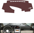 Leather Dashboard Cover Compatible with Toyota EZ,Dash Board Cover mat Anti-Slip Sun-Proof and dust-Proof(Brown)