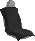 LoyaGour Car Seat Towel Covers Front Seats Protector for Gym and Workout, Automotive Washable Driver Cars Seat Sweat Cover for Dog, Compatible with Tesla Model Y Juniper/3/X/S (Fleece Black, 1Pcs)