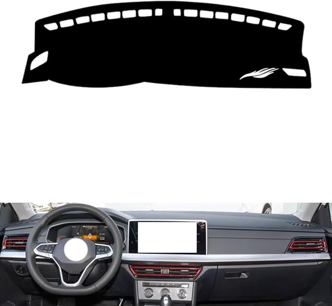 leather dashboard cover Compatible with VW Lavida plus 2023-2024，dash cover（black）