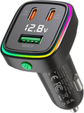 60W Fast Car Charger USB C Quick Charging Adapter PD 36W Fast Charging with Led and Voltage Display for iPhone16 15 X Samsung