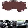 Leather Dashboard Cover Compatible with Dodge Journey 2013-2016,Dash Board Cover mat Anti-Slip Sun-Proof and dust-Proof(Brown)