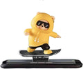 Slidable Skateboard Bear Car Dashboard Ornaments,Funny Mini Skateboard Bear Auto Center Console Ornaments Universal Car Interior Accessories Gifts for Women Men