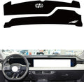 Leather Dashboard Cover Compatible with Ford Mondeo（Long Screen） 2022-2025，Dash Cover（Black）