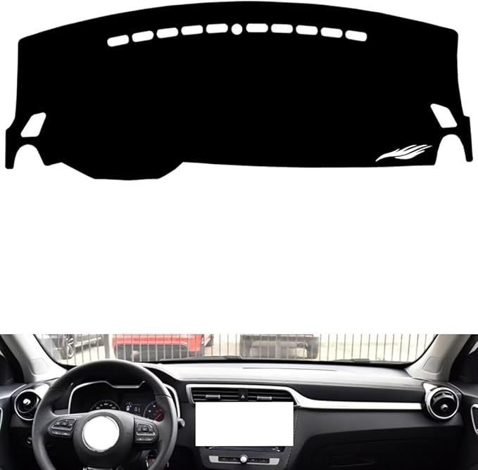 leather dashboard cover Compatible with MG ZS，dash cover（black）