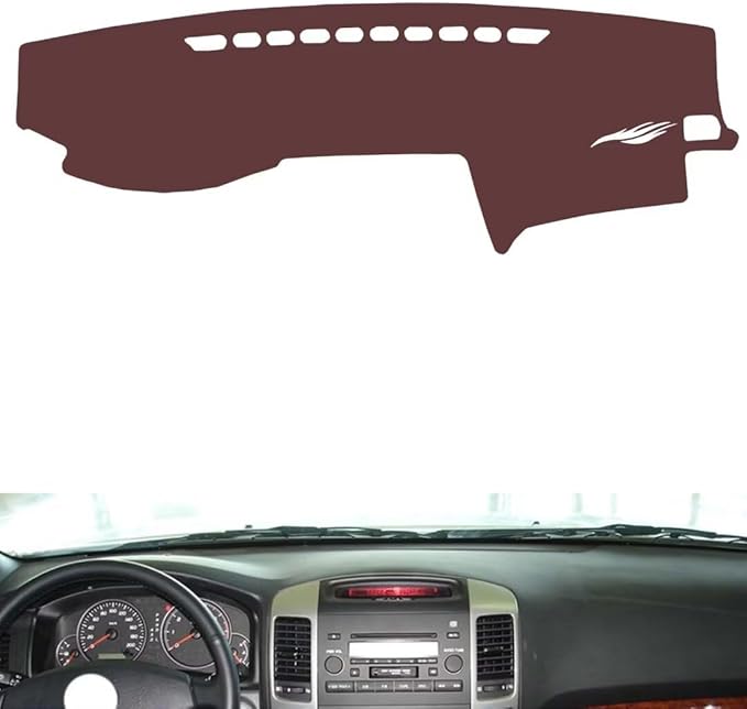 Leather Dashboard Cover Compatible with Toyota Prado (2700) 2004-2006，Dash Cover, Non-Slip Dash Cover, Dash mat Dashboard Cover, Interior Dash Covers