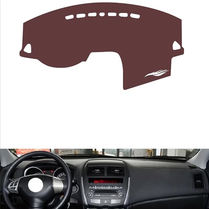 Leather Dashboard Cover Compatible with Mitsubishi ASX 2013-2018，Dash Cover, Non-Slip Dash Cover, Dash mat Dashboard Cover, Interior Dash Covers