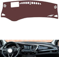 Leather Dashboard Cover Compatible with Buick Envision （HUD、no Speakers） 2018-2019,Dash Board Cover mat Anti-Slip Sun-Proof and dust-Proof(Brown)