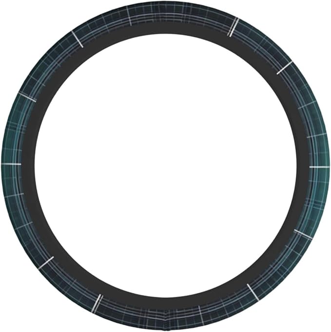 Dimensional Line Space Steering Wheel Cover. Car Decor,Anti-Slip,Sweat Absorption,Easy Carry, Universal 15 Inch