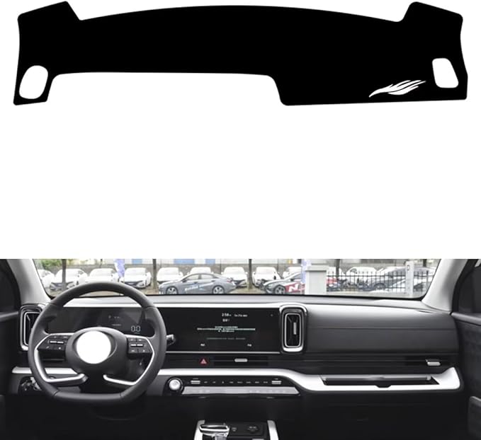 leather dashboard cover Compatible with HyundaiHyundai mufasa，dash cover（black）