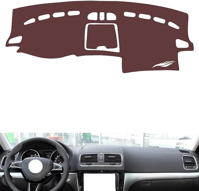 Leather Dashboard Cover Compatible with SkodaSkoda Yeti，Dash Cover, Non-Slip Dash Cover, Dash mat Dashboard Cover, Interior Dash Covers