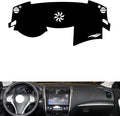 leather dashboard cover Compatible with Nissan Teana (Full coverage) 2013-2018，dash cover（black）